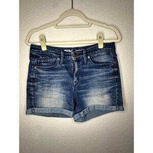 Mossimo Denim Women's High Rise Midi Cuffed Super Stretch Jean‎ Shorts